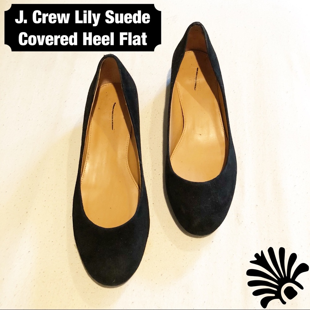 J. Crew Lily Suede Covered Heel Flat